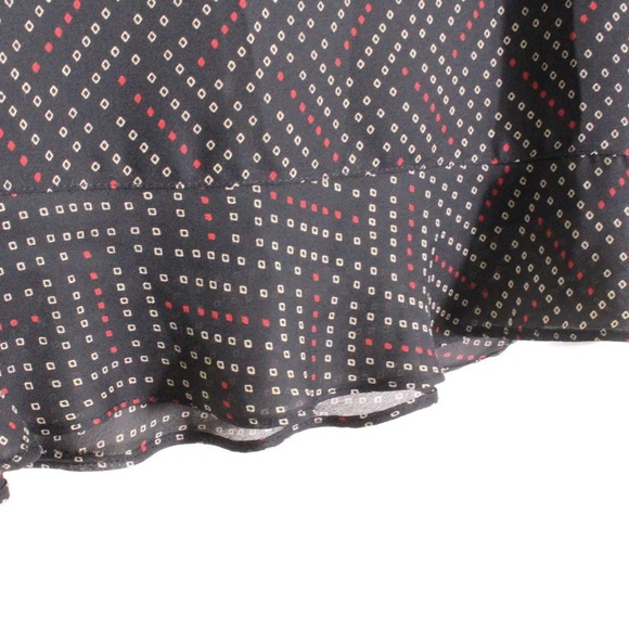 Ann Taylor Factory | Y2K Geometric Print Ruffle Hem Skirt Side Zipper Size 8 - Picture 2 of 6